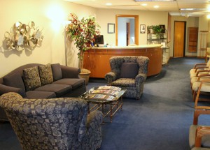 St. Peters office cozy reception area